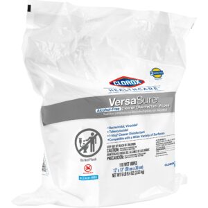 Clorox Healthcare VersaSure Disinfectant Wipes Refill Pouch - Alcohol-Free, Quaternary Ammonium Formula, 110 Count