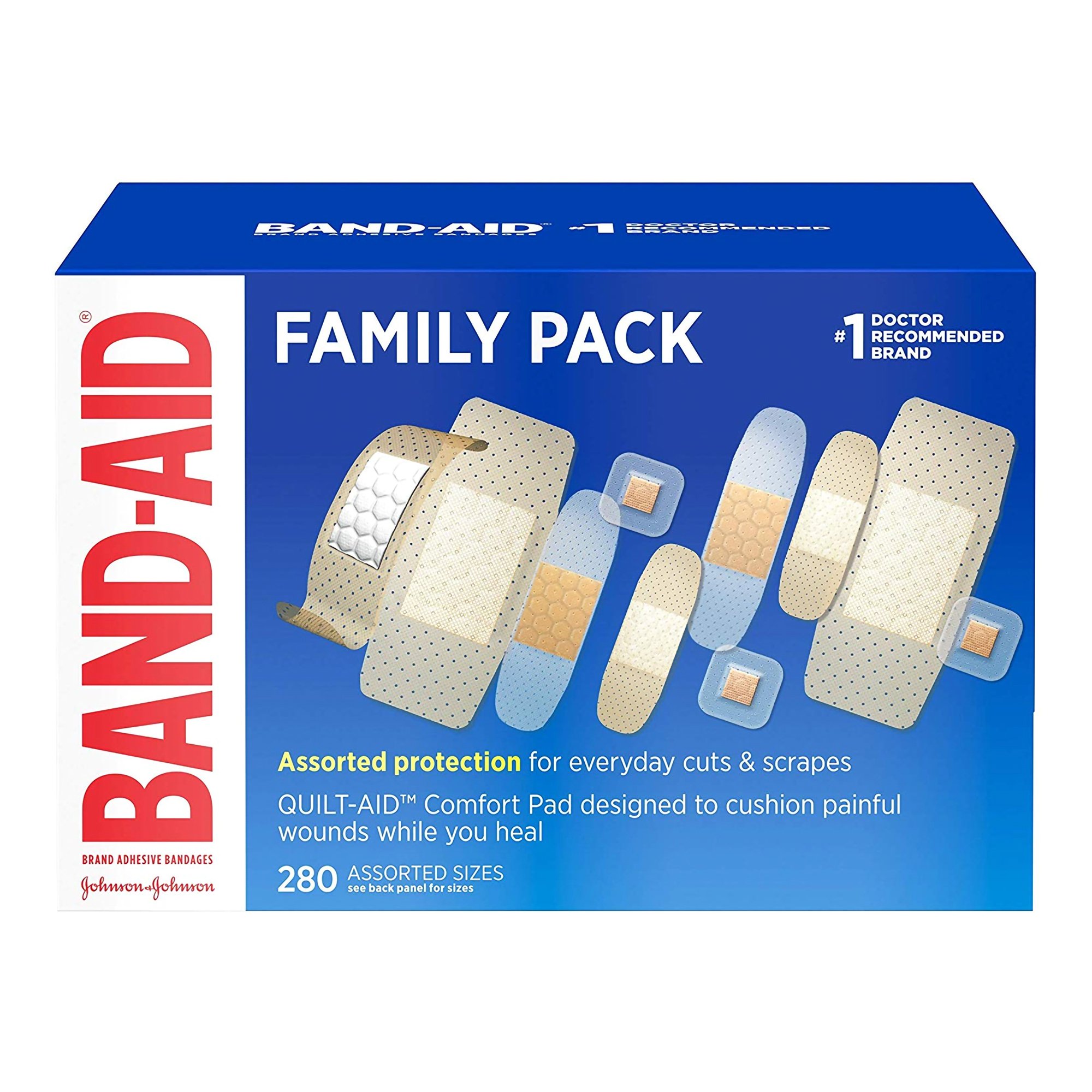 Band-Aid? Adhesive Bandages Family Variety Pack by Johnson & Johnson - Assorted Sizes, Sterile Plastic Strips