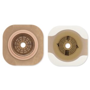 New Image™ Flat CeraPlus™ Ostomy Barrier with Tape Borders – 57 mm Flange, 35 mm Opening
