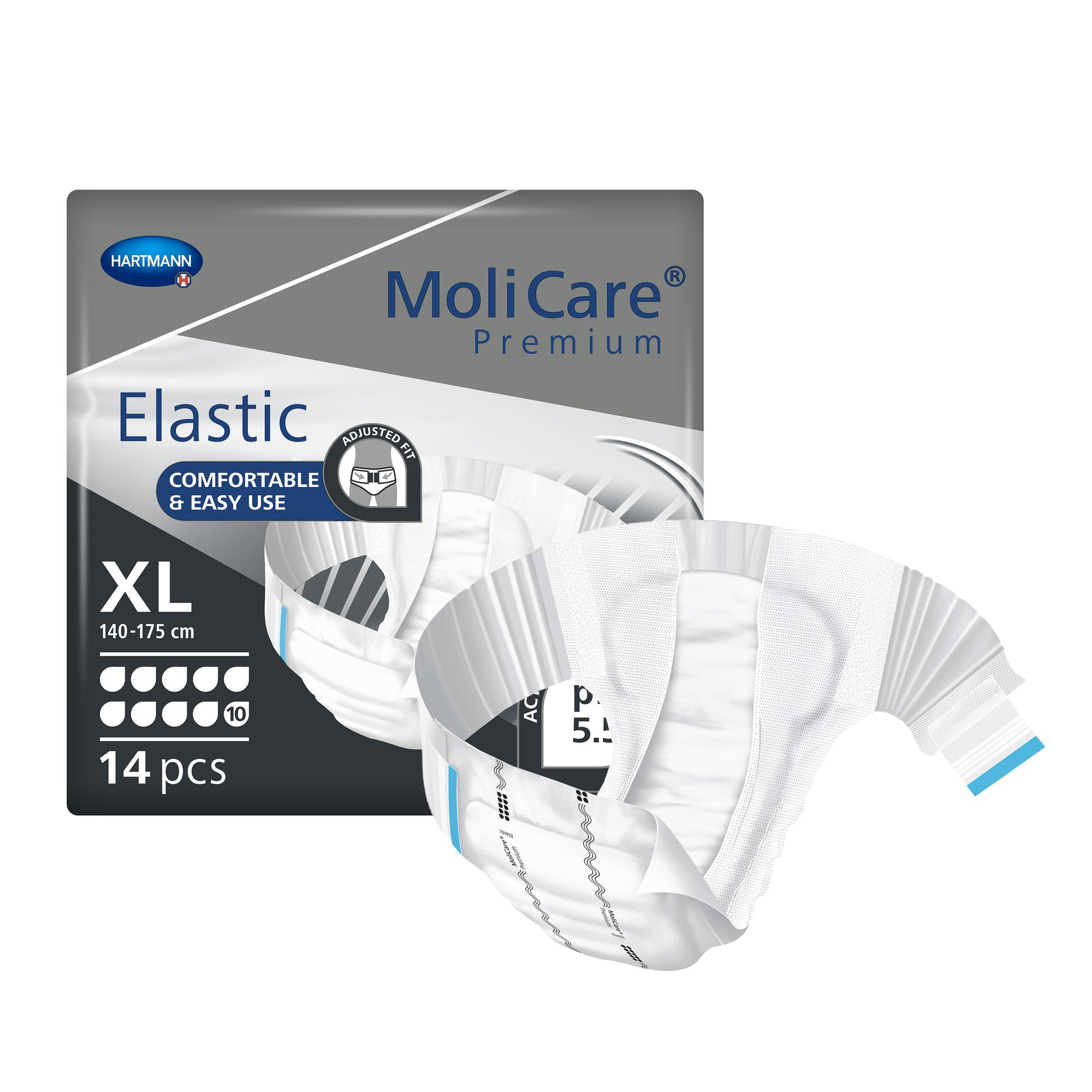 MoliCare® Premium Elastic 10D X-Large Incontinence Briefs for Adults