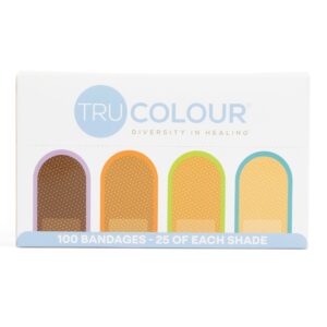 Tru-Colour? Adhesive Strip Bandages with Skin Tone Shades - 1 x 3 Inch, Pack of 100