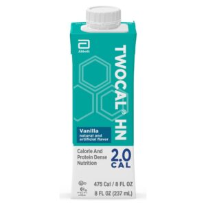 TwoCal? HN Vanilla Nutrition Supplement - 8 oz. Reclosable Carton for Adults