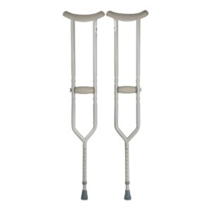 McKesson Steel Adjustable Underarm Crutches for Bariatric Patients - 46 to 54 Inches