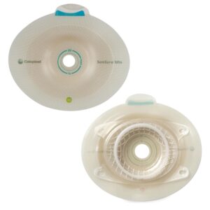 SenSura® Mio Convex Light Click Ostomy Barrier with 1-Inch Stoma Opening, Gray, 50 mm Flange