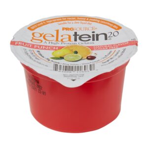 Gelatein? 20 Fruit Punch High Protein Gelatin * 4 oz Oral Supplement for Dysphagia and Clear Liquid Diets