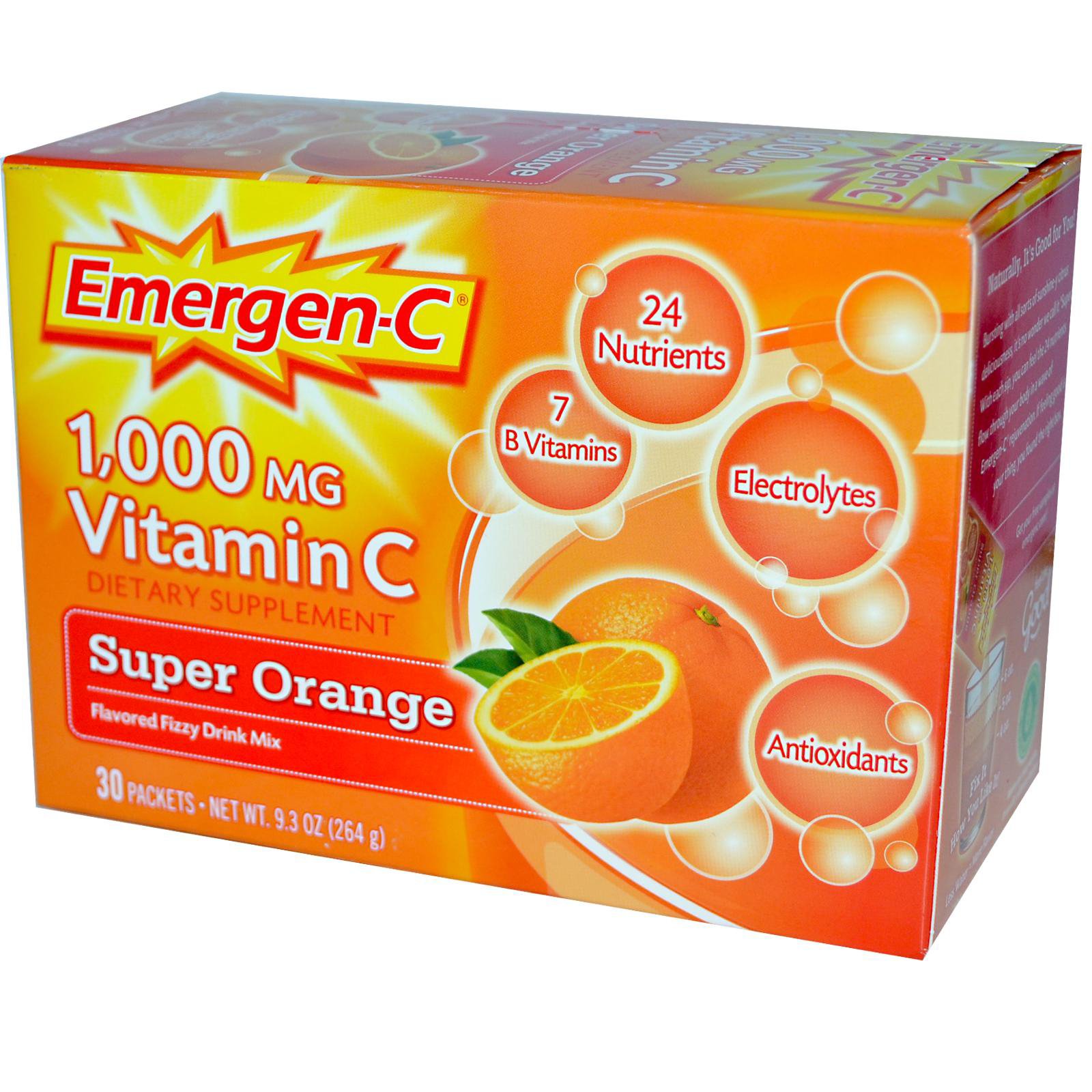 Emergen-C Daily Immune Support Vitamin C Drink Mix - Super Orange Flavor, 10 Packets