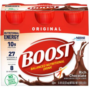 Boost Original Chocolate Nutritional Drink - 8 oz Bottle, Rich in Protein & Vitamins