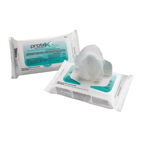 Protex™ Ultra Disinfectant Wipes – 6.5 x 6 Inch Premoistened Surface Disinfectant Cleaner - Image 2