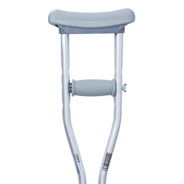 McKesson Pediatric Aluminum Underarm Crutches with Push Button Height Adjustment - Image 3
