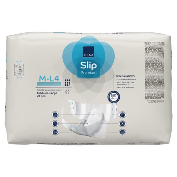 Abena Slip Flexi Fit Incontinence Briefs Medium/Large - Heavy Absorbency, Refastenable Tabs, Breathable Backing - Image 5