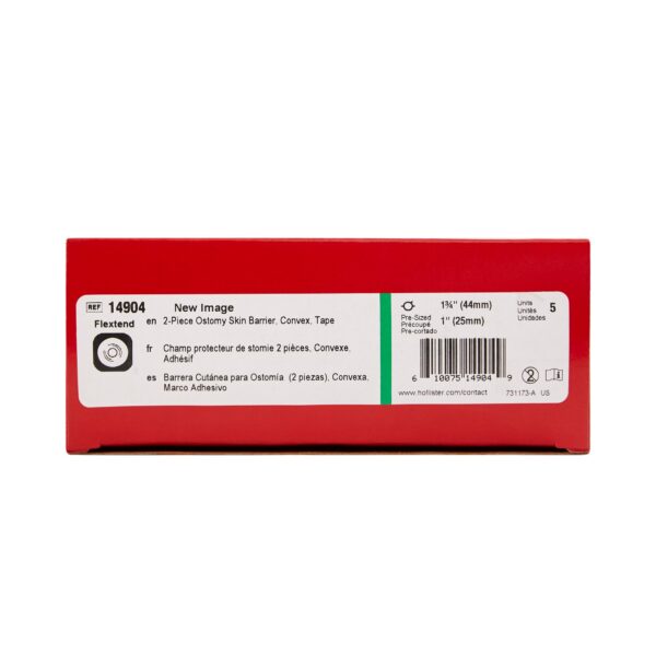FlexTend New Image Convex Skin Barrier with 1-Inch Stoma Opening - 44mm Flange, Precut, Extended Wear, Hydrocolloid, Green System Match - Image 4