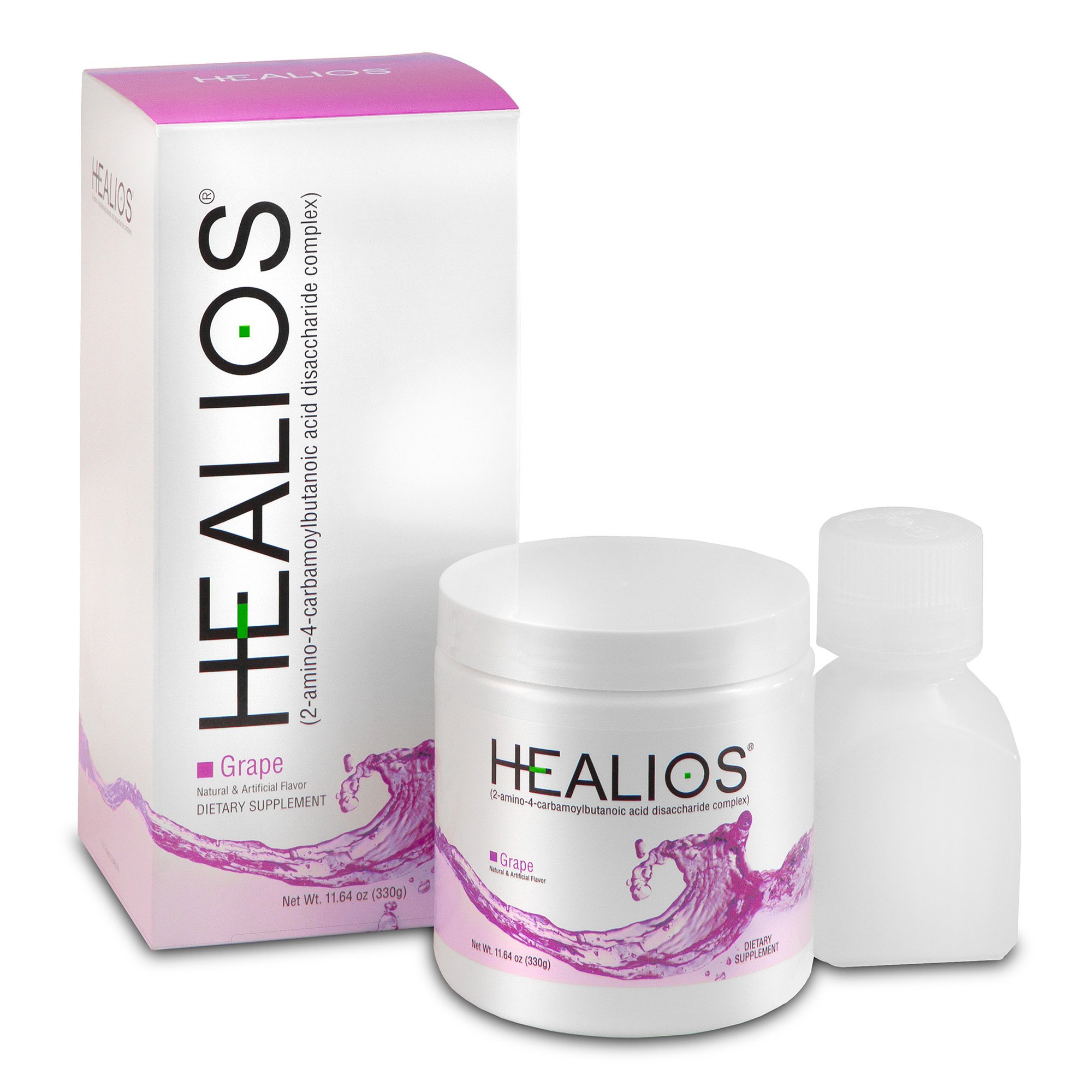 Healios Oral Health and Dietary Supplement Powder by Healios * Supports Mouth Sore Healing and Mucosal Health, Grape Flavor, 11.64 oz Jar