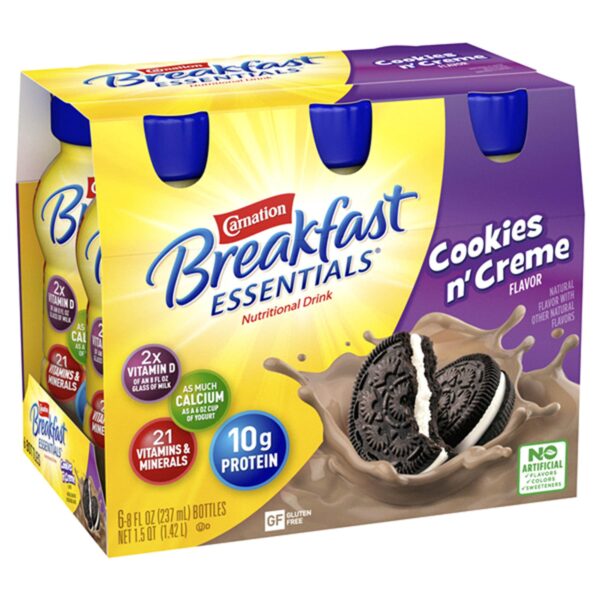 Carnation Breakfast Essentials Cookies N Creme Nutritional Drink - 8 oz. Bottles (Case of 24) by Carnation - Image 6