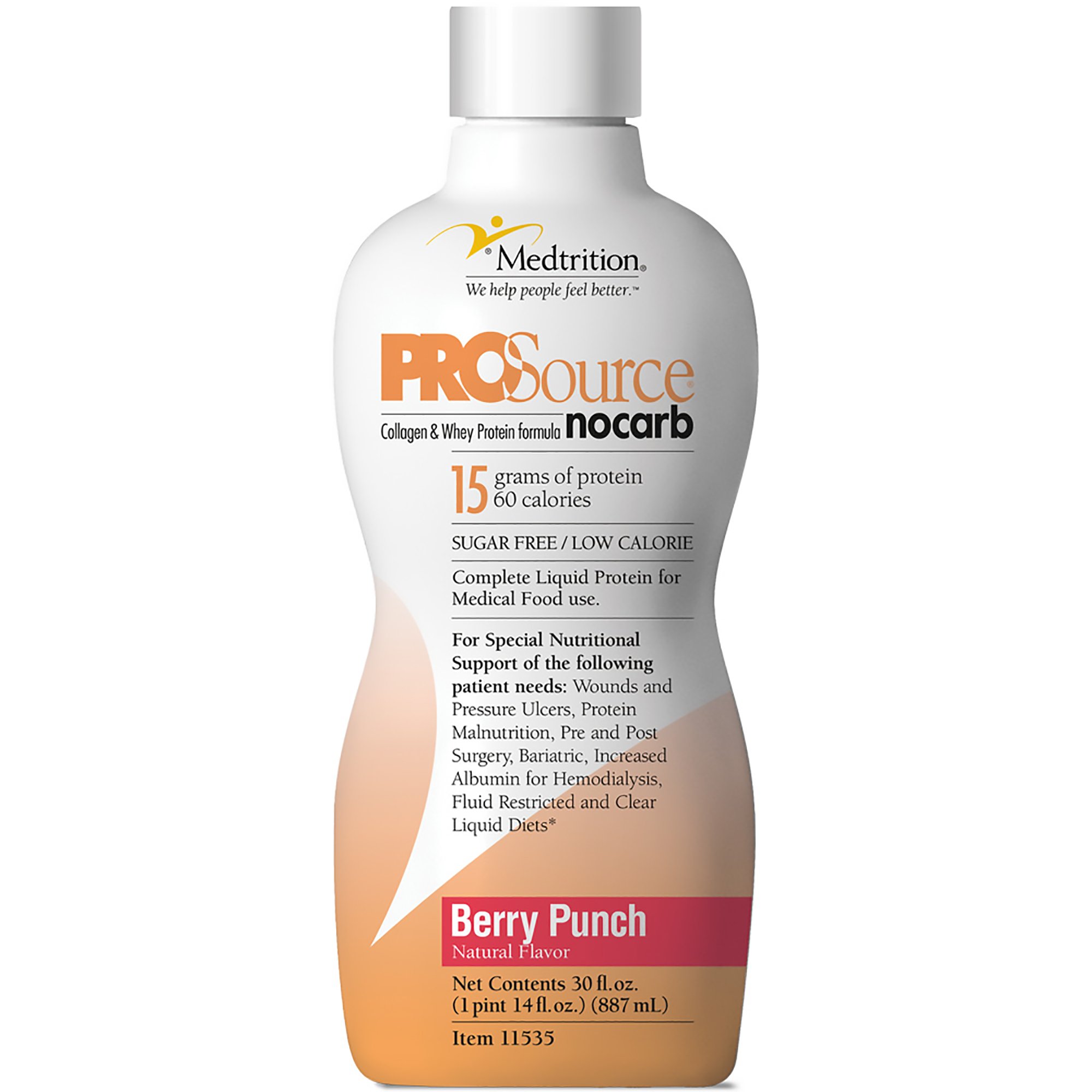 ProSource NoCarb Berry Punch Collagen and Whey Protein Formula * 32 oz Bottle