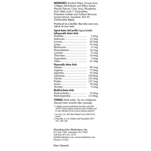 ProSource NoCarb Berry Punch Collagen and Whey Protein Formula * 32 oz Bottle - Image 3