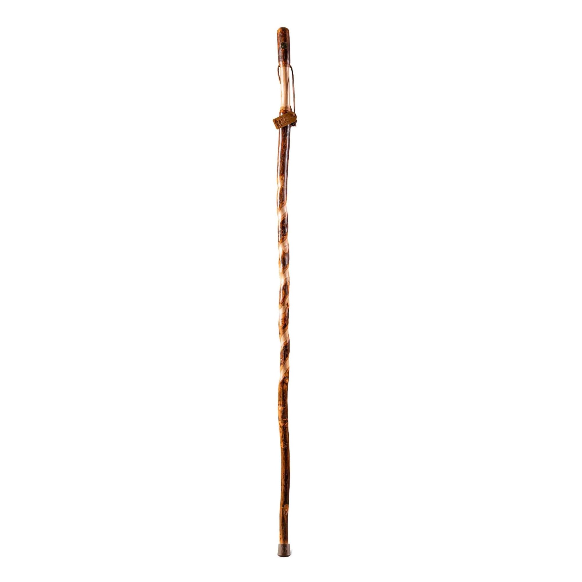 Brazos* Twisted Hickory Rustic Walking Stick - 55 Inch, Durable and Slip-Resistant