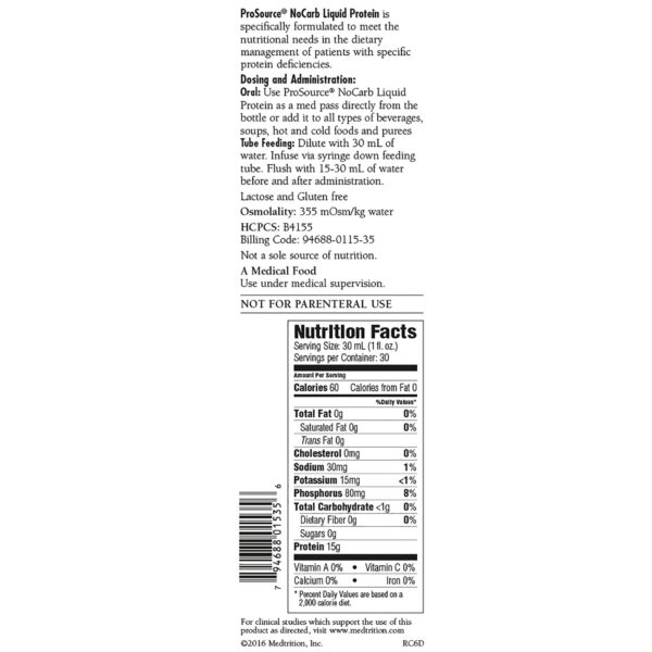 ProSource NoCarb Berry Punch Collagen and Whey Protein Formula * 32 oz Bottle - Image 2