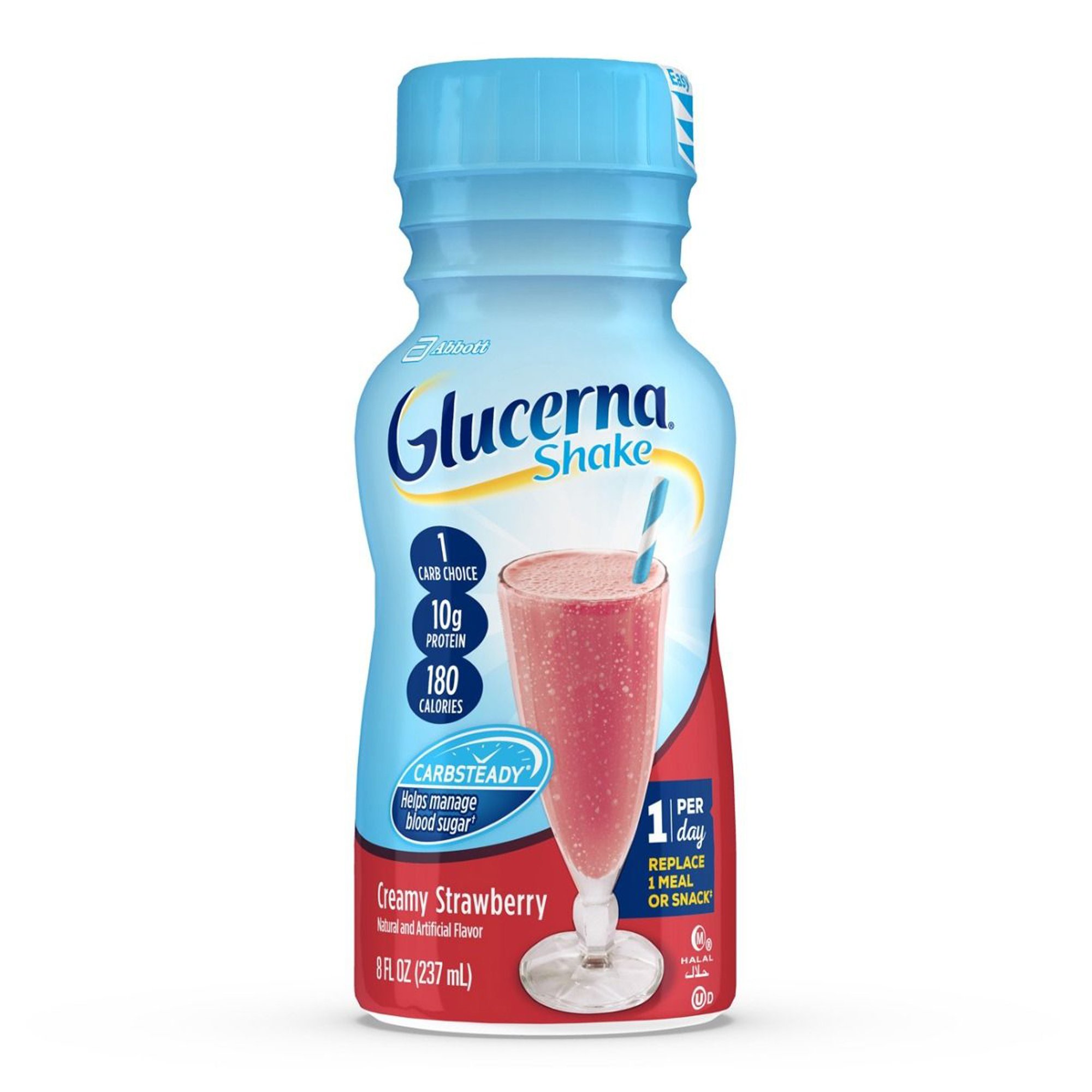 Glucerna? Original Shake Strawberry Flavor 8 oz Bottle * Diabetic Friendly Oral Supplement by Abbott