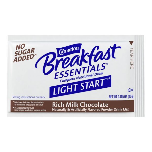 Carnation Breakfast Essentials Light Start Chocolate Nutritional Drink - Instant Powder Supplement with 21 Vitamins & Minerals - Image 5
