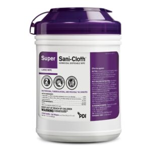 Super Sani-Cloth® Large Germicidal Disinfectant Wipes - 160 Count Canister
