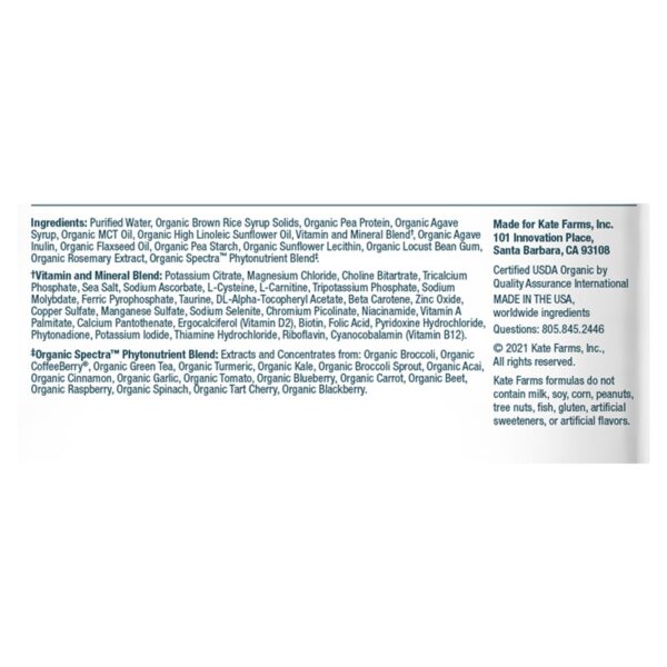 Kate Farms Standard 1.4 Closed System Tube Feeding Formula * 1 Liter Ready-to-Hang Container - Image 4
