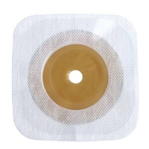 Esteem Synergy® Adhesive Coupling Technology™ Convex Durahesive® Skin Barrier for Ostomy - Flat, Trim-to-Fit, White, Large Flange, 5 x 5 Inches