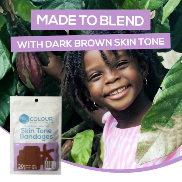 Tru-Colour Dark Brown Adhesive Bandages Assorted Shapes and Sizes - Image 7
