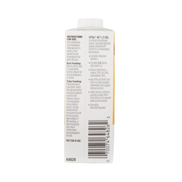 Vital AF 1.2 Cal Vanilla Peptide-Based Nutrition Supplement by Vital? AF 64828 - Image 2