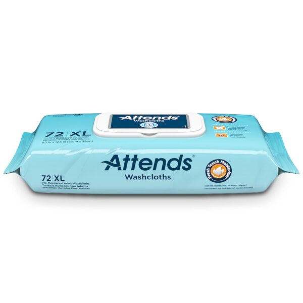 Attends® Scented Personal Cleansing Wipes with Aloe and Vitamin E, 7.8 x 11.8 Inches, Pack of 72 - Image 3