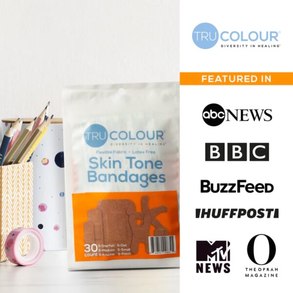 TruColour? Brown Assorted Adhesive Bandages * Waterproof Fabric Wound Care (30 Pack) - Image 7
