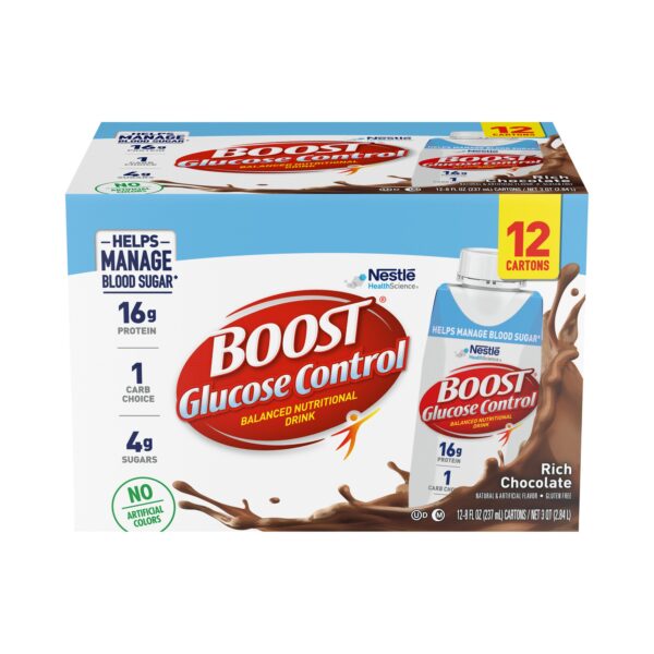 Boost Glucose Control Chocolate Nutritional Drink - 8 oz. Carton - Image 7