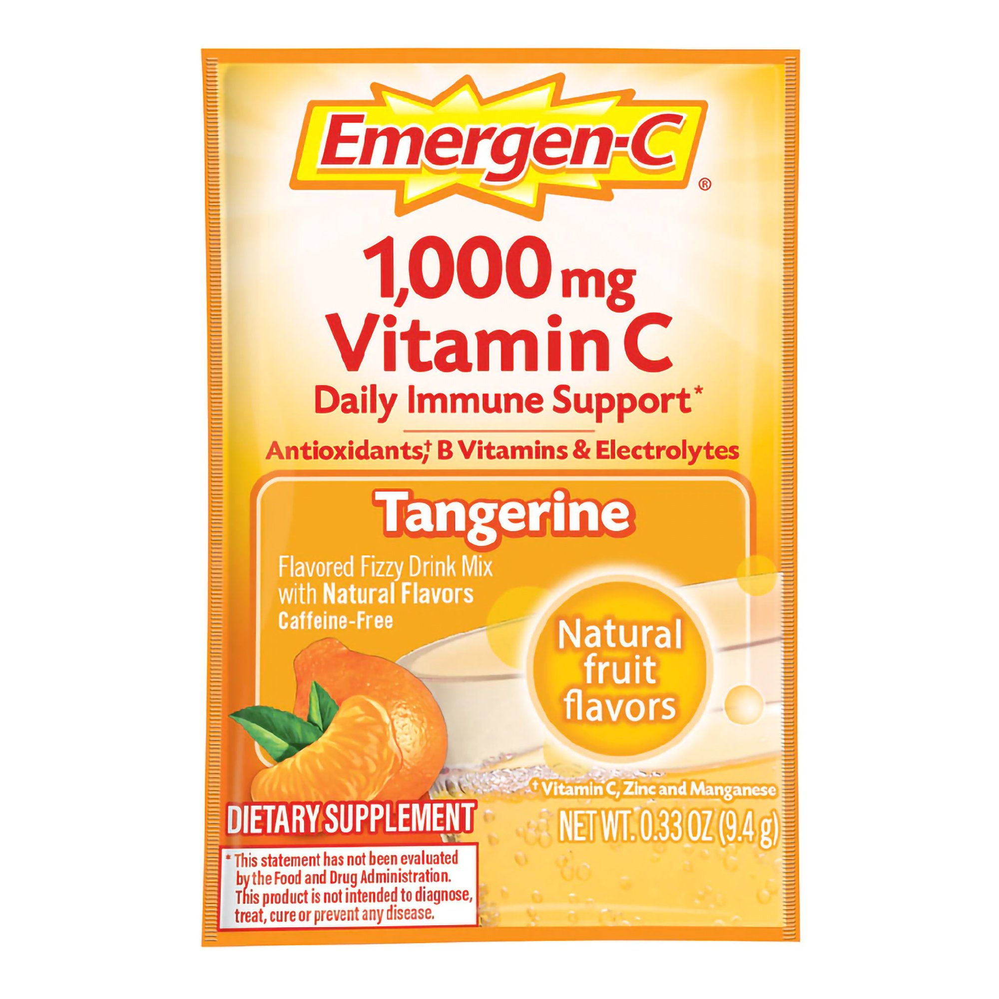 Emergen-C Daily Immune Support Drink Mix - Tangerine Flavor, 30 Packets