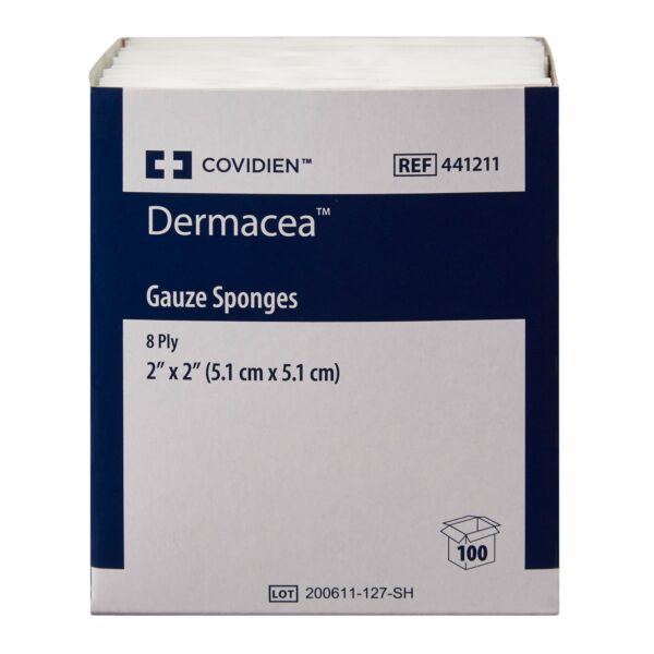 Dermacea* Sterile Gauze Sponge 2 x 2 Inch, 8-Ply for Wound Care - Image 2