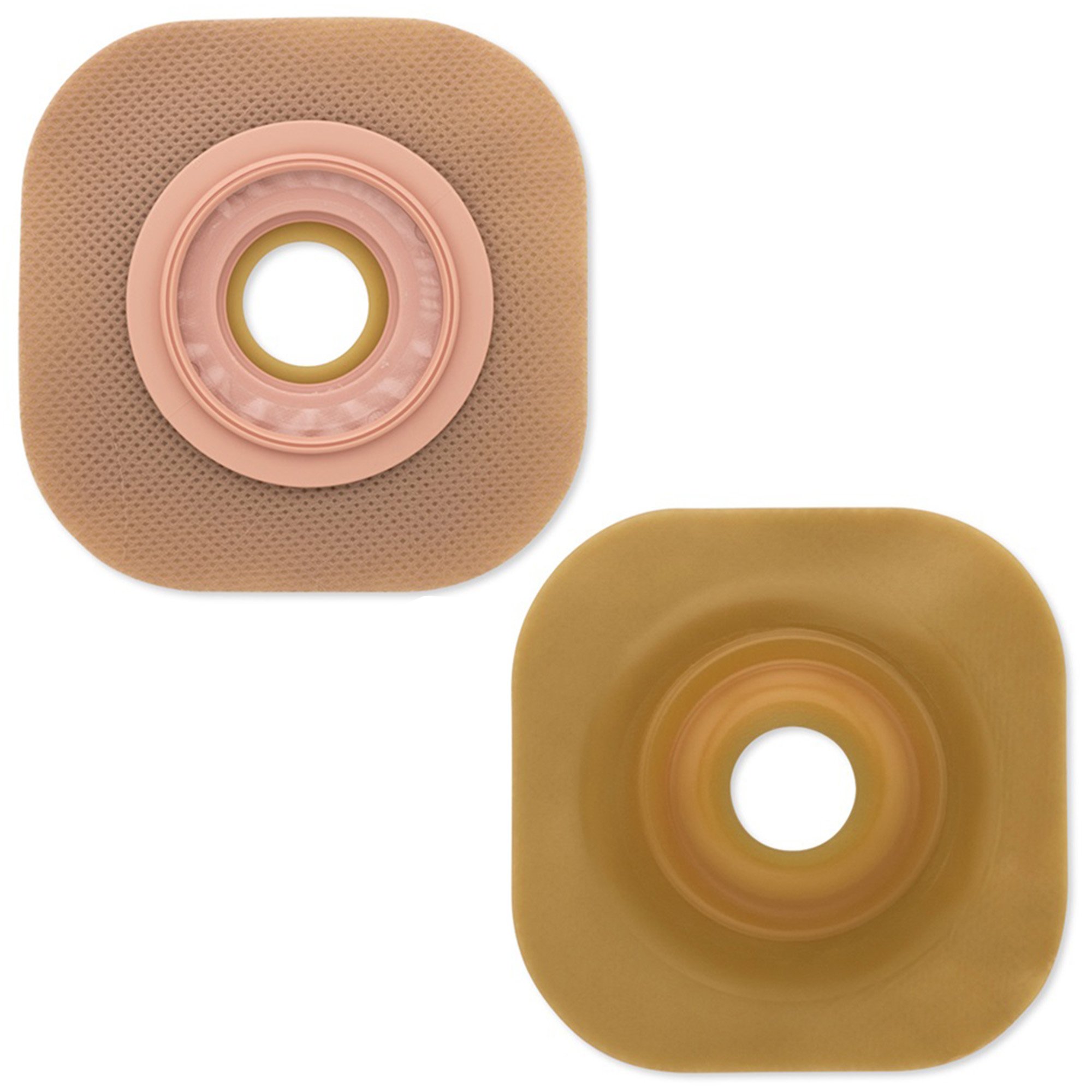 FlexWear™ Convex Skin Barrier with 1 1/8 Inch Opening - Hydrocolloid, Precut, Floating Flange, Red System Match