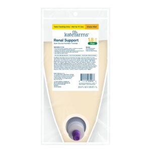 Kate Farms Renal Support 1.8 Tube Feeding Formula - 1000 mL Ready-to-Hang Container