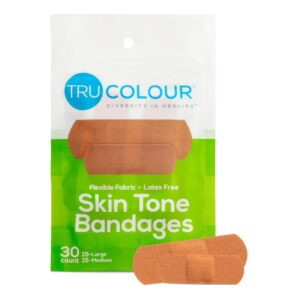 TruColour Olive Adhesive Bandage, 1 x 3 Inch - Waterproof Wound Care Strip
