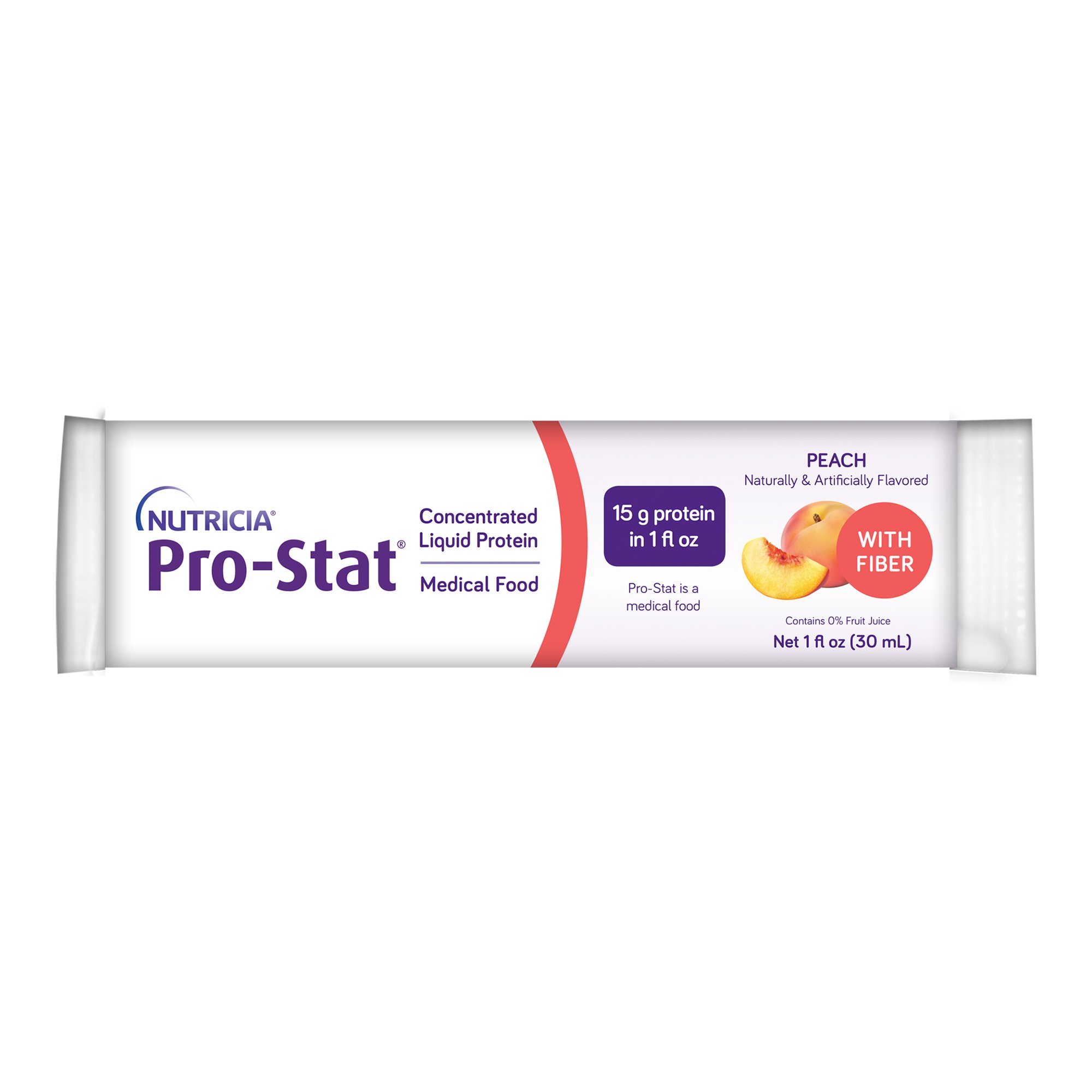 Pro-Stat with Fiber Peach Liquid Oral Supplement * 1 oz. Packets (96 per case)