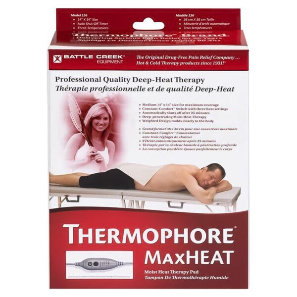 Thermophore MaxHEAT Moist Heating Pad 14 x 14 Inches – Electric Reusable Therapy Pad for Targeted Heat Relief - Image 2
