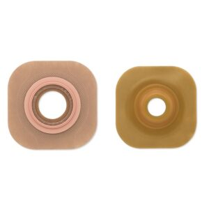 FlexWear™ Colostomy Barrier with 1 1/8 Inch Opening – Green Code, Precut Floating Flange, 44mm Flange Size