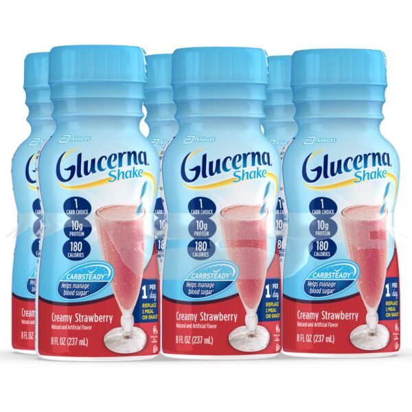 Glucerna Original Shake Strawberry Flavor 8 oz Bottle | Supports Blood Sugar Management & Kidney Health - Image 2