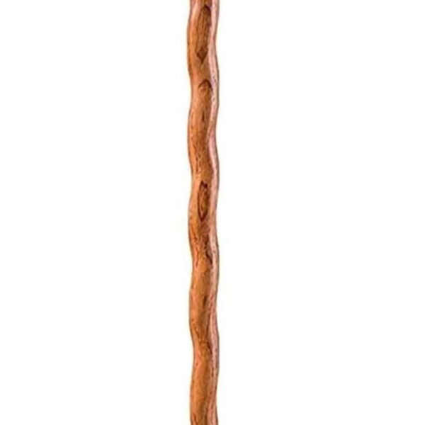 Brazos* 58-Inch Twisted Fitness Walker Handcrafted Wooden Walking Stick in Red - Image 4