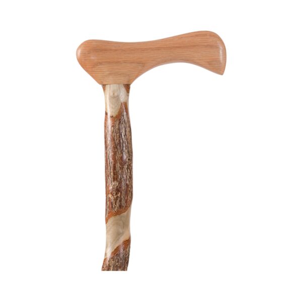 Brazos* Sassafras Rustic T-Handle Cane, 37-Inch Height * Durable Wood Walking Stick with Twisted Staff and Secure Rubber Ferrule - Image 2
