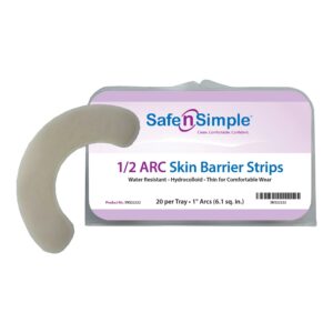 Safe n Simple Skin Barrier Arc - 1/2 Inch Hydrocolloid Strips for Ostomy Care