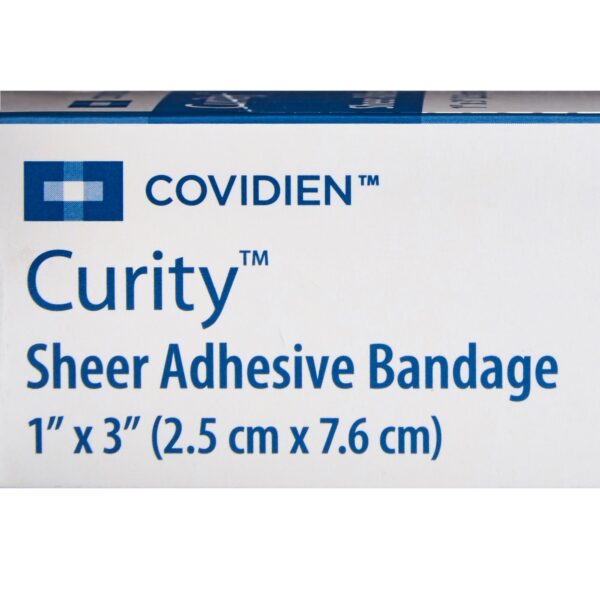 Curity* Sheer Adhesive Bandage, 1 x 3 Inch * Thin, Water-Resistant Wound Care Solution - Image 5
