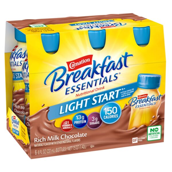 Carnation Breakfast Essentials Light Start Chocolate Nutritional Drink - 8 oz Bottles, Supports Muscle Growth & Bone Health - Image 6