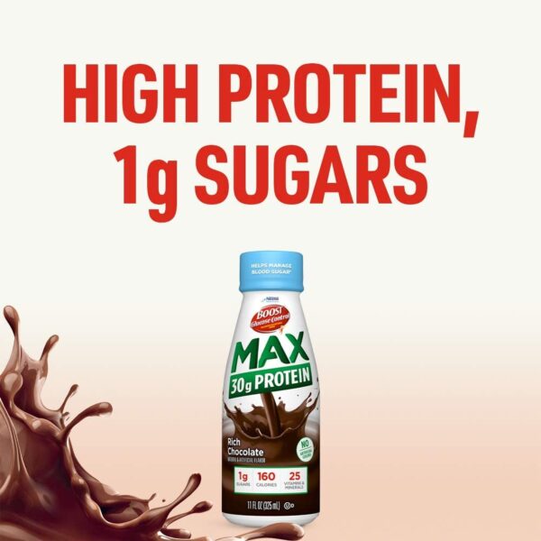 Boost Glucose Control Max Chocolate Nutritional Drink - 11 oz Bottle - Image 4