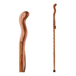 Brazos* Twisted Cedar 48-Inch Walking Stick - Durable Aromatic Cedar Hiking Cane with Comfortable Wood Handle