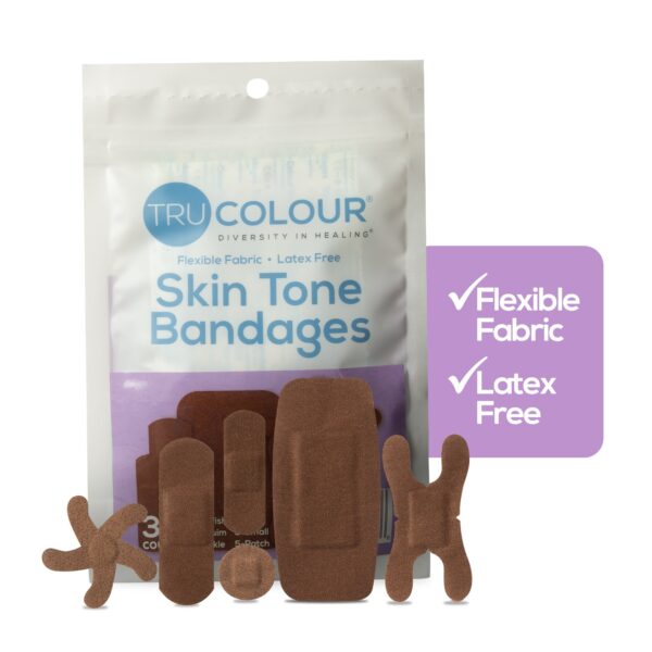Tru-Colour Dark Brown Adhesive Bandages Assorted Shapes and Sizes - Image 4
