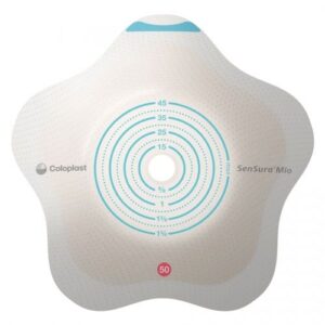 SenSura® Mio Convex Flip Ostomy Barrier with 1-3/8 Inch Opening - Blue Code System