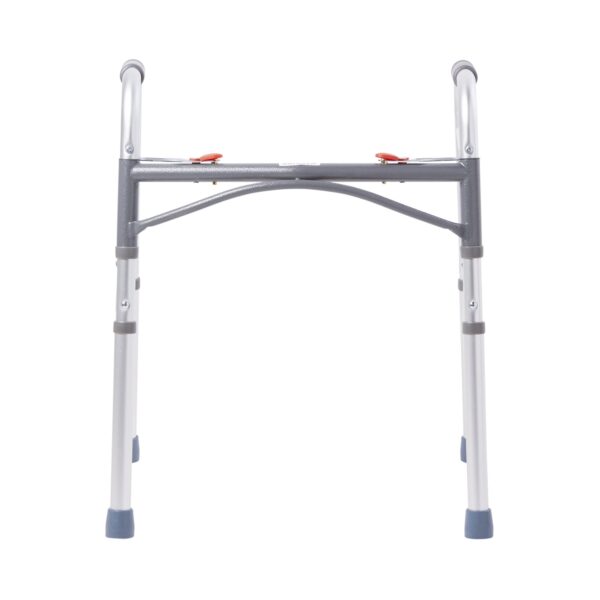 McKesson Junior Aluminum Folding Walker with Adjustable Height and 350 lb Capacity - Image 2
